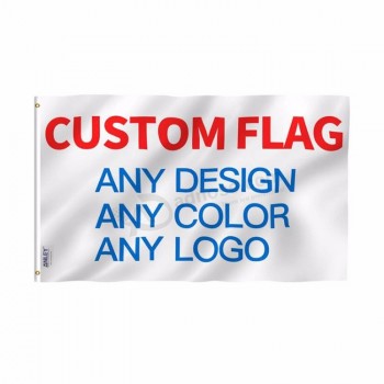 150 * 90cm 100 % polyester conception personnalisée imprimez votre logo bannière drapeau