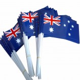 bandiera australiana ambientale della mano di carta vacillare bandiera che agita mano di carta