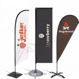 2020 yizhan supply fabriek reclame traan vliegen aangepaste banner strand vlag