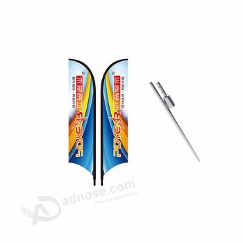 Magasinez 7 pi 11 pi 16 pi double imprimé spike base flagpole feather flag set set