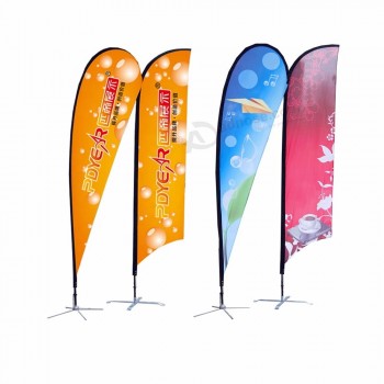 Pdyear drapeau de plage volant en plumes avec mât en fibre de verre