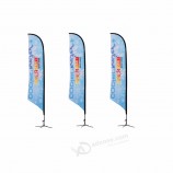 Bandera de playa de publicidad exterior bandera de plumas y bandera de lágrima para feria