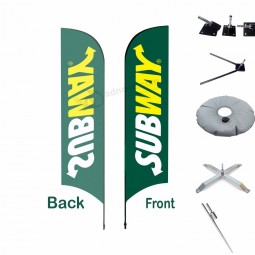 Pdyear Custom Outdoor Flag Banner Signs Flying Beach Feather Teardrop Knife Flag with Swooper Flag Pole