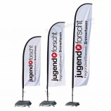 Drapeau de plage publicitaire de plume extérieure personnalisée portable portable