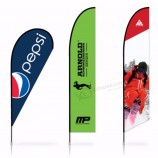 Publicité Plage Plume Drapeau Larme Vol Plage Drapeau Mât Vent Swooper Drapeau Bannière Stand Avec Impression Personnalisée