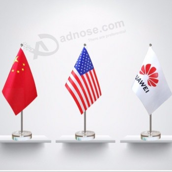 2020 hot office personnalisé réglable pôle tous les pays stand table drapeaux