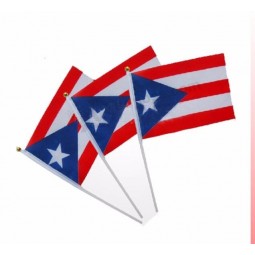 kundenspezifische 14 x 21cm alle Länder, die puerto rico Handflagge schwenken