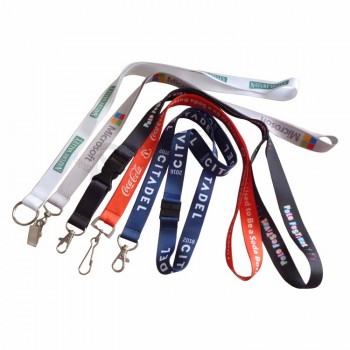 aangepaste logo afdrukken polyester lanyard / goedkope groothandel nek lanyard / promotionele Dye sublimatie lanyard