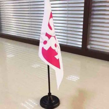 banderas de escritorio de alta calidad personalizadas al por mayor, soporte de bandera de mesa