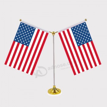 China Customized Desk Flag High Quality Polyester Every Country Desk Flag
