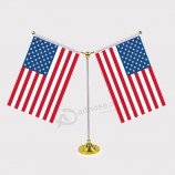 China maßgeschneiderte Schreibtischflagge hochwertige Polyester jedes Land Schreibtischflagge