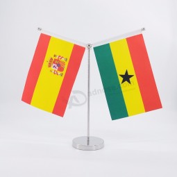 recycelte kundenspezifische nationale Schreibtischflaggen-Drucktabellenflagge hochwertige Flaggen mit Logo