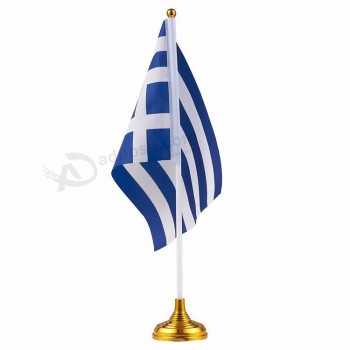 Conception et taille personnalisées drapeaux de bureau et support de drapeau en plastique de table pour le bureau