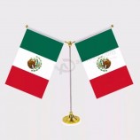 100% polyester mexico desk flag / mexicaanse tafelvlag Op voorraad met hoge kwaliteit