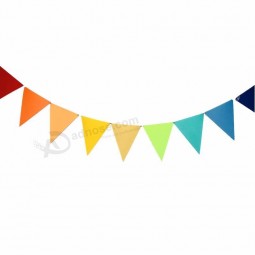 Guirlandes de bannière en feutre coloré Anniversaire Nid d’ange Fanion Baby Shower Mariage Guirlande Drapeaux Fournitures de décoration de fête