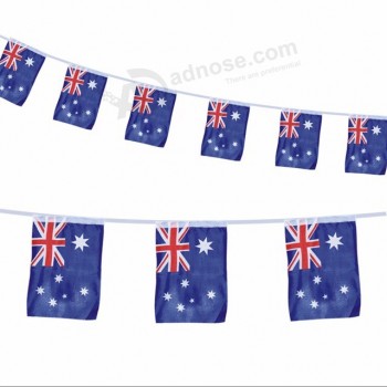 高品質オーストラリア文字列旗ポリエステルペナント旗布国旗