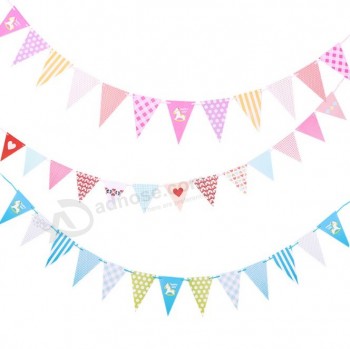 Personnalisable célébration de festival toile de jute bruants fête de mariage drapeaux