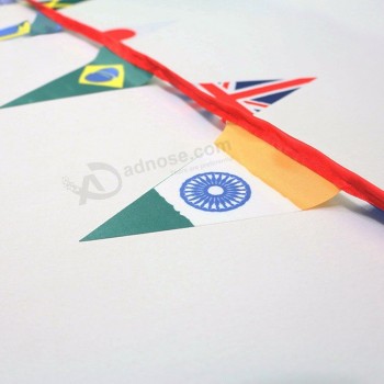 High quality bunting flag polyester pennant bunting national flags