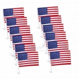 Personnalisé 12 x 17 pouces USA Double Face Fenêtre de voiture Drapeau de voiture