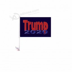 2020 트럼프 주문 폴리 에스테 옥외 도매 선전용 차 창 깃발