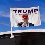 Personnalisé Double Face 12x18 pouces Trump Elect Drapeau de fenêtre de voiture