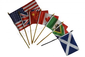 Personnalisé Polyester Fans Sports Tous les pays Secouer Agiter Main Tenue Drapeau Impression Personnalisée Poignée Agiter Publiciser Guide Touristique Drapeau (03)