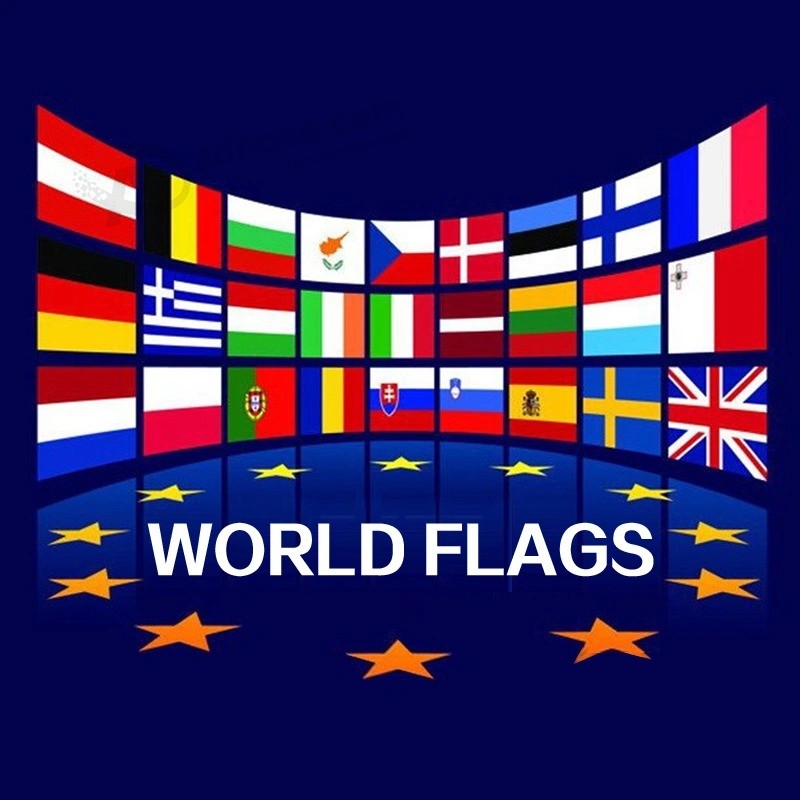 Custom polyester National desk Flag decoratieve Tafelvlag met RVS Vlaggenstok