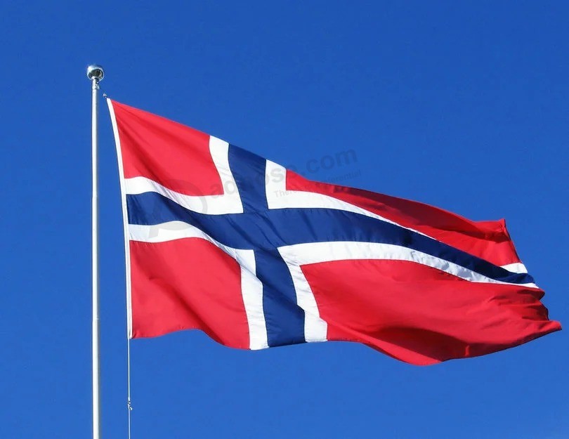 90 X 150cm挪威国旗高品质挪威国旗聚酯纤维国旗金属扣眼