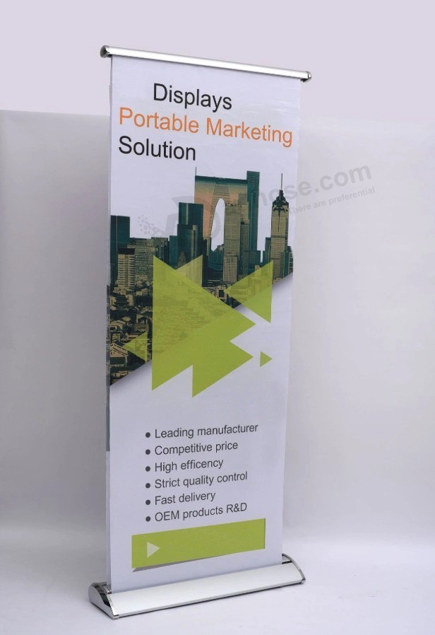 Customized advertising Electric digital Cassette promotion Paper retractable Roll up banner Stand, roller Banner, puller Banner