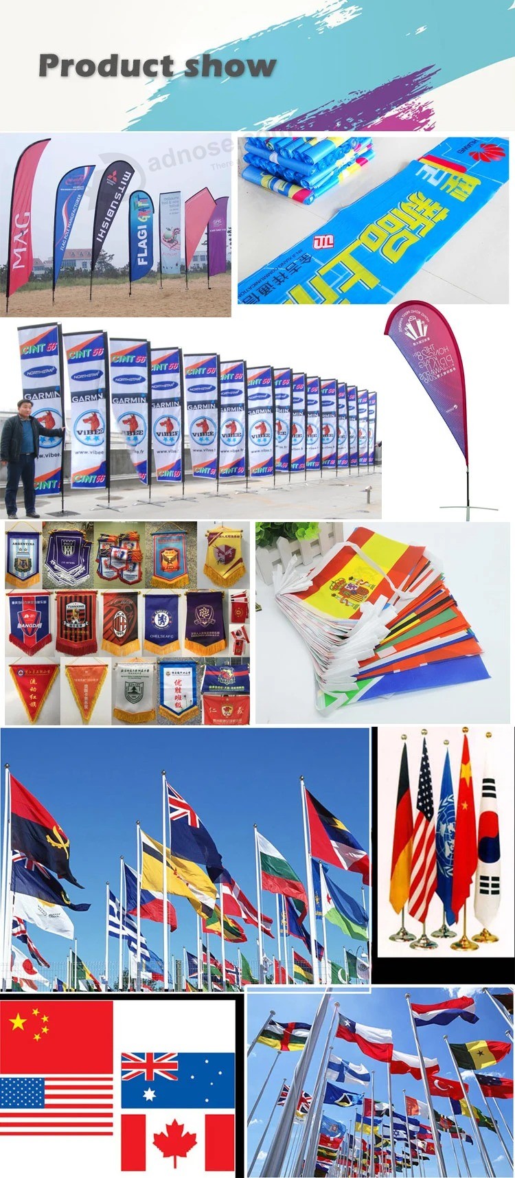 A propaganda feita sob encomenda rola acima a bandeira da bandeira da malha do cabo flexível do vinil do PVC para o evento