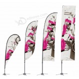 publicité extérieure bannière supports logo personnalisé Bali impression volant polyester poteau plage larme arc flex plume drapeau
