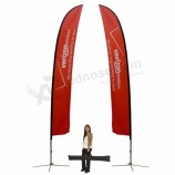 anti coronavirus reclamebanners outdoor promotionele aluminium strandveer vlag