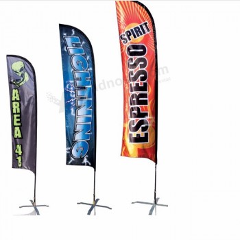 Drapeau de plage, drapeau plume, bannière avec design personnalisé pour salon professionnel