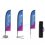 bandera de plumas de poliéster de punto 110g al aire libre