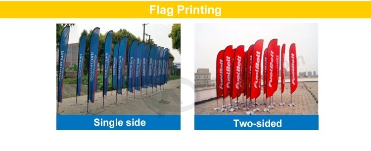 Anti-Wrinkle fabric Beach feather Flag with Pole for outdoor Promotion