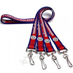 Plain Staff Sublimation Lanyard Factory Manufacturer Woven Ribbon Promotion Gifts Safety Breakaway Buckles Lanyards