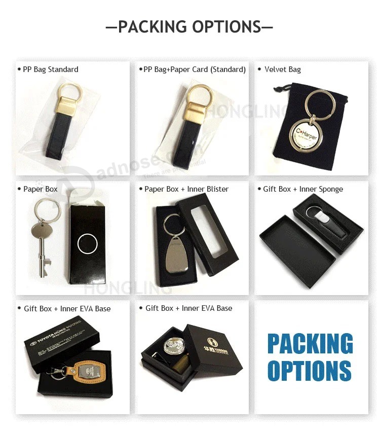 Bulk wholesale Custom made Logo leather Key chain for Promotional