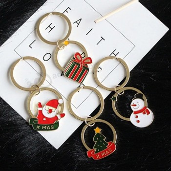 自定义节日礼物设置徽标礼物雪人圣诞树钥匙扣