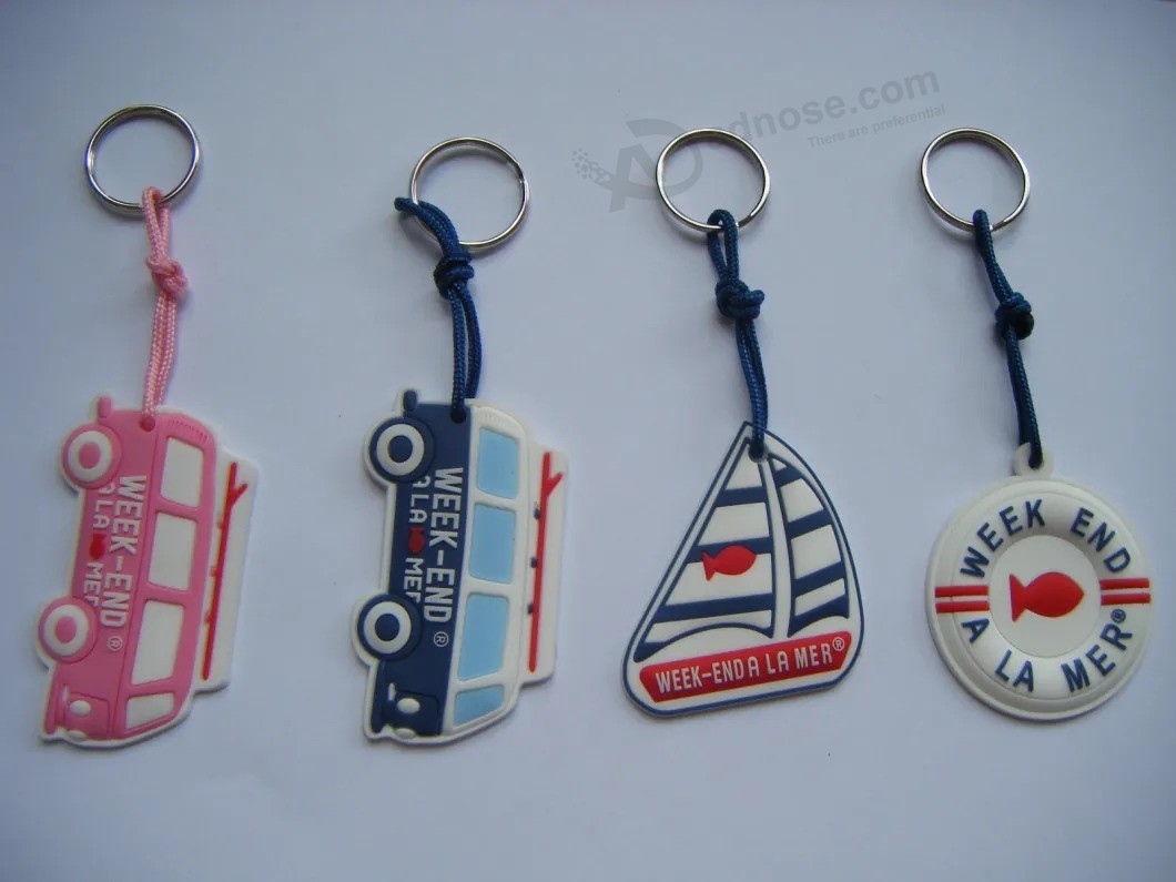 High quality Plastic promotional Gift 3D PVC rubber Silicon keychain (KC-054)
