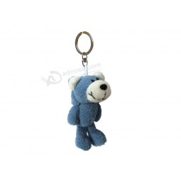 Wholesale Cheap Promotion Bulk Custom Logo Mini Animal Toy Plush Keychain Low MOQ Kids Backpack Bag Soft Stuffed Plush Keychain
