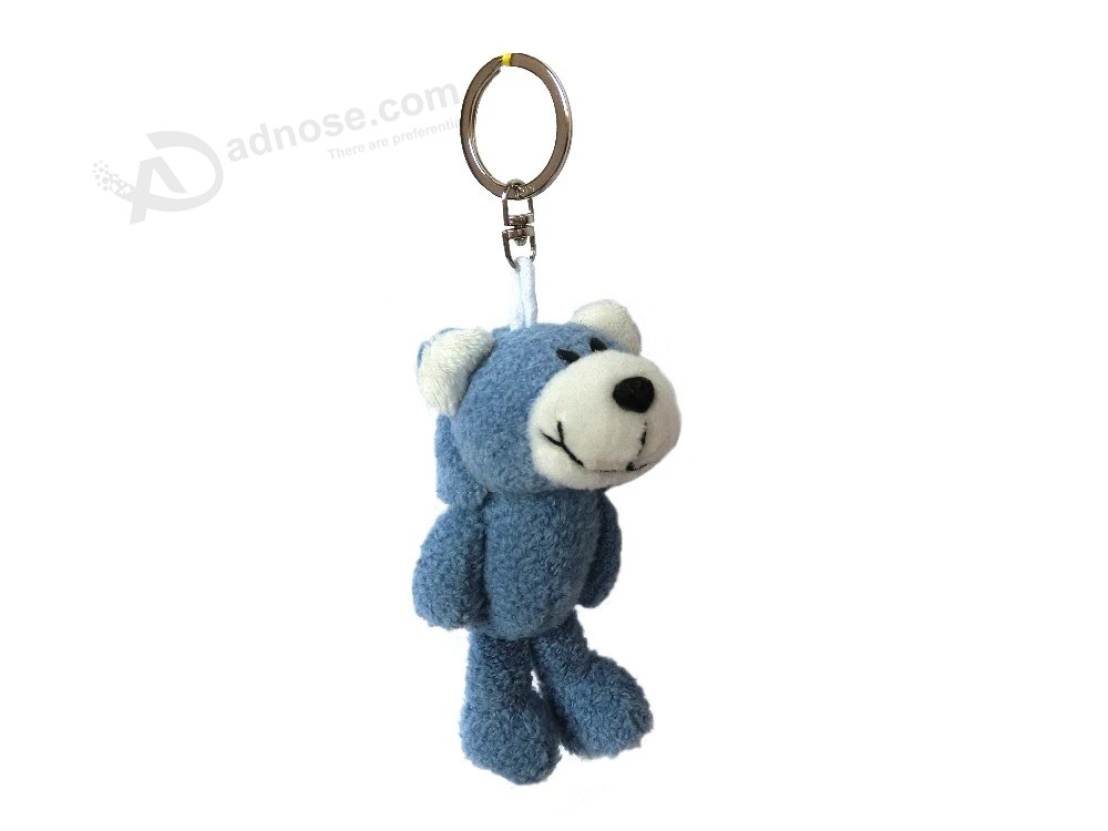 Wholesale cheap Promotion bulk Custom logo Mini animal Toy plush Keychain Low MOQ kids Backpack Bag soft Stuffed plush Keychain