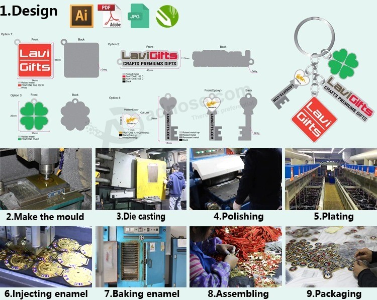 钥匙扣制造商促销金属工艺礼品锌合金纪念品装饰搪瓷金属定制促销礼品钥匙扣