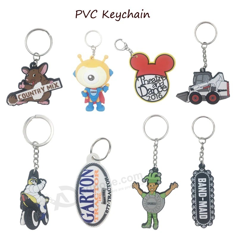 Custom cheap 2D 3D metal Leather silicone Silicon soft Rubber PVC Key chain Keychain for promotion Gift