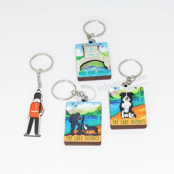 Promotional epoxy Souvenir gift Custom made Key chain Key ring for Decoration