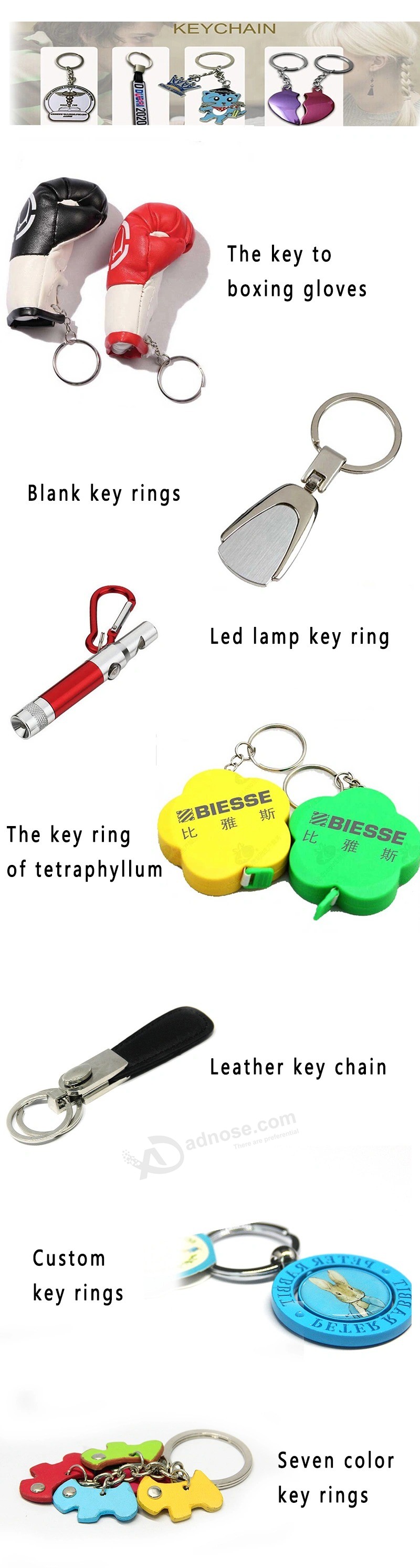 2020 BSCI Direct Manufacturer Custom Do 3D Metal PVC Key Chain