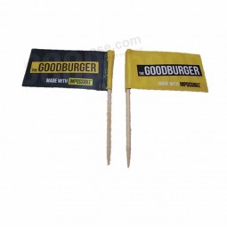 impresión personalizada 4x2.5cm buena bandera de palillo de papel de envoltura de hamburguesa