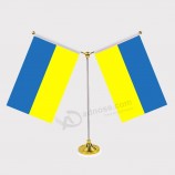 изготовленные на заказ национальные столы флаг украина декоративные настольные флаги с полюсом