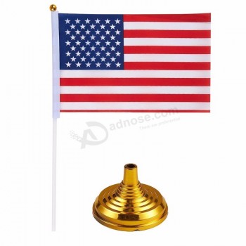 Personnalisé En Gros Pas Cher National Country Flag USA Bureau Table Flag