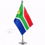 Vente en gros petit drapeau différents pays drapeau en métal poteau bureau de bureau Drapeau avec support en métal
