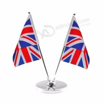 White Blank Desk Flags Desktop Flags With Stick And Gold Stand Plain Diy Flags Table Decoration
